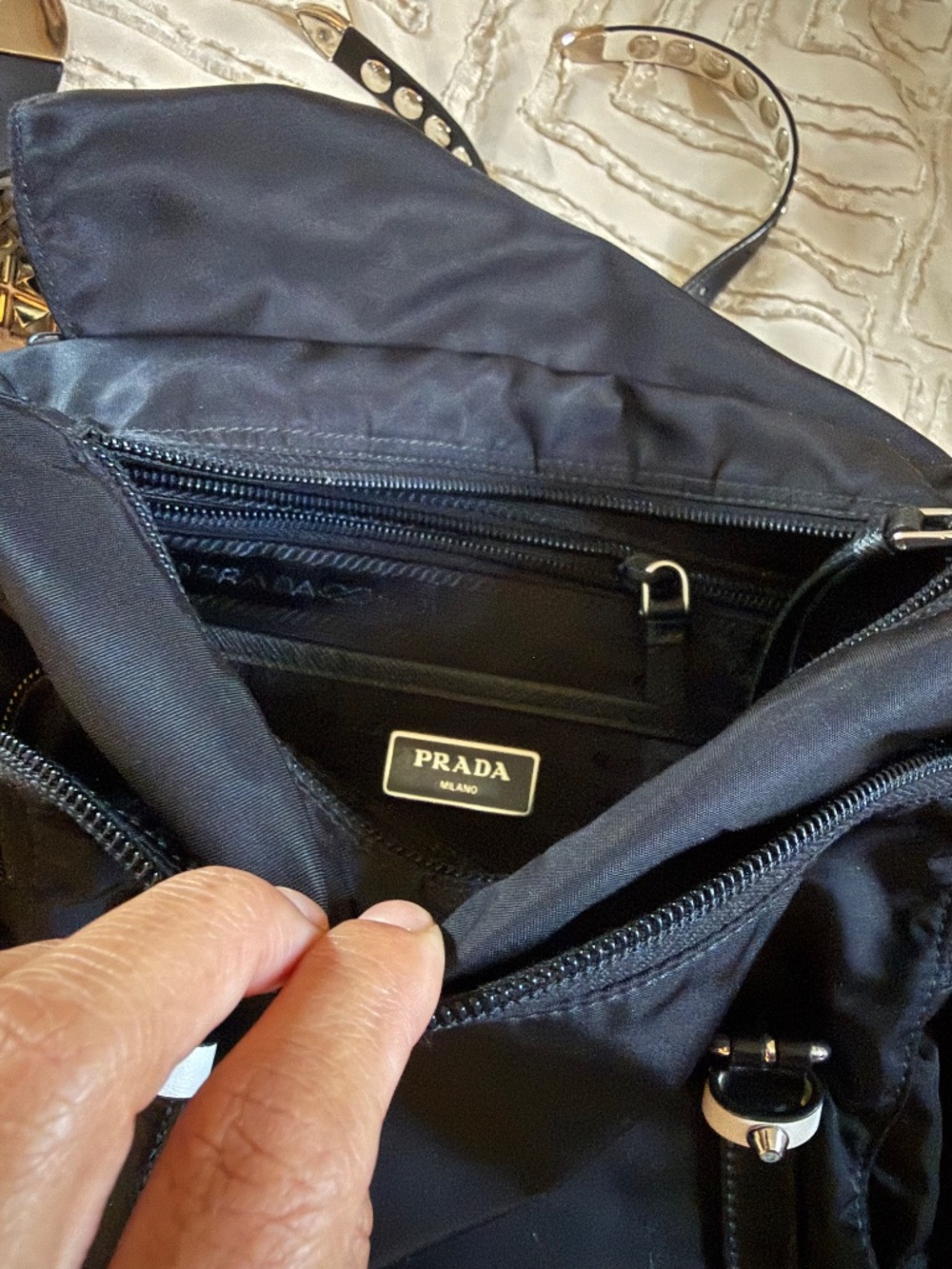 Prada studded crossbody bag - Picture 3 of 7